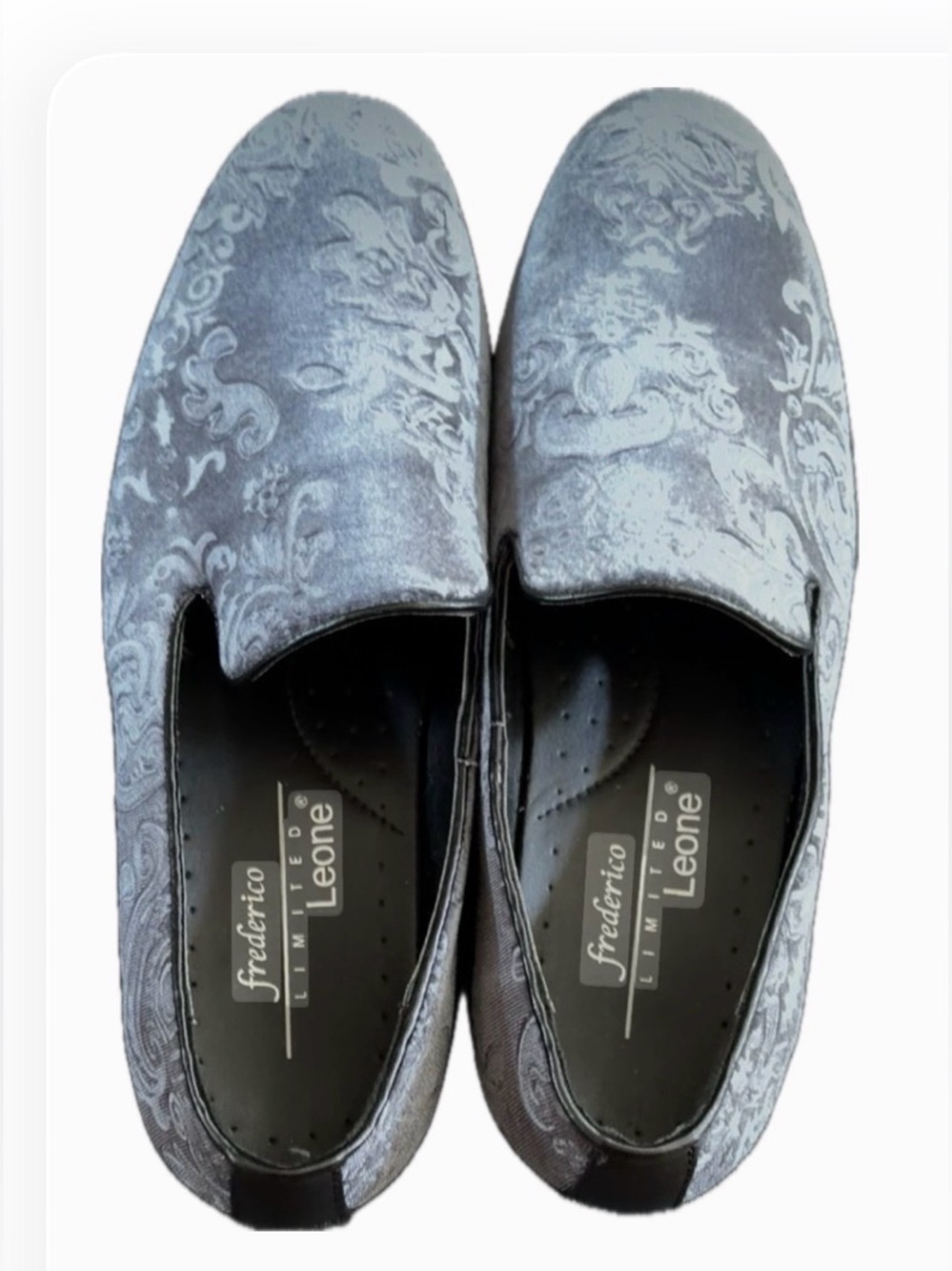Men's Blue Patterned Slip-On Loafers